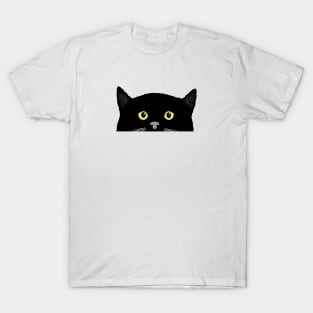 Black cat peaking T-Shirt